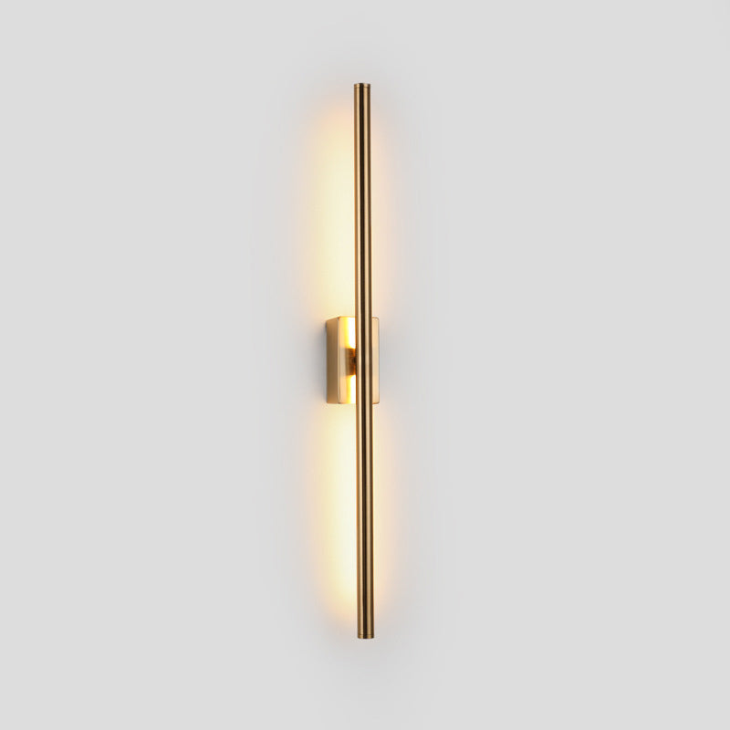 Sconce da parete lineare a 1 luce moderna moderna illuminazione da parete in vetro in stile semplice in nero