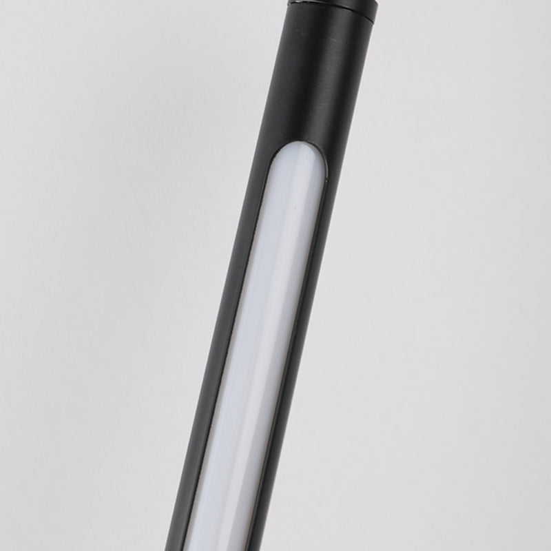 Sconce da parete lineare a 1 luce moderna moderna illuminazione da parete in vetro in stile semplice in nero