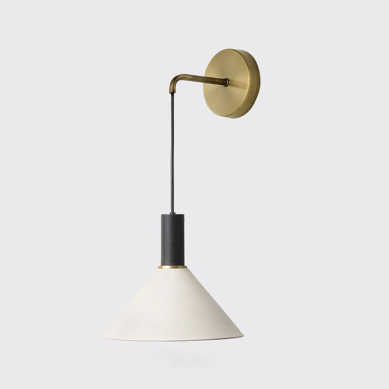 1 Licht lineare und halbe Zylinder Wandleuchte moderne einfache Stilbeleuchtung in Gold