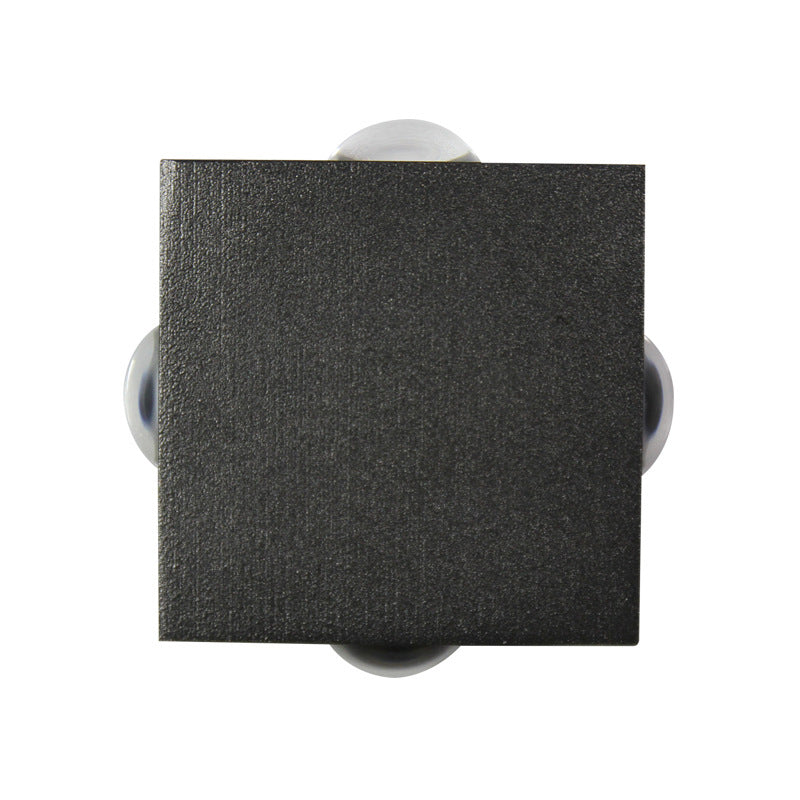 Lámpara de pared LED geométrica negra en el estilo de pared de aluminio de estilo conciso moderno con sombra de vidrio