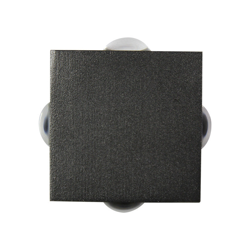 Lámpara de pared LED geométrica negra en el estilo de pared de aluminio de estilo conciso moderno con sombra de vidrio