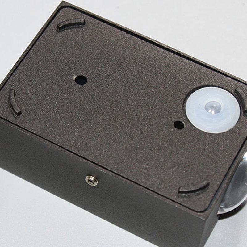 Lámpara de pared LED geométrica negra en el estilo de pared de aluminio de estilo conciso moderno con sombra de vidrio