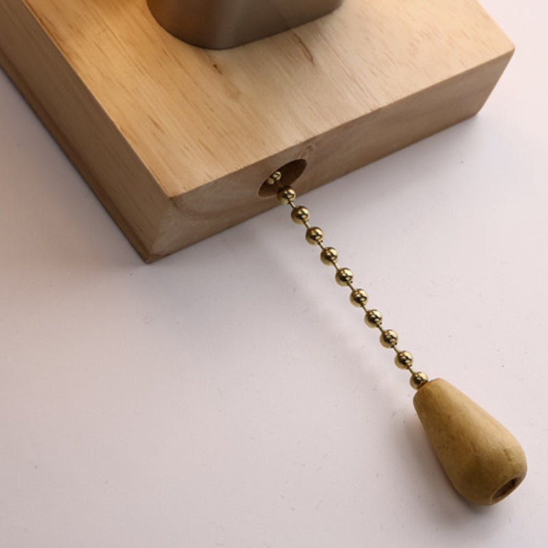 White Glass Wall Light in Modern Concise Style Wooden Cylindroid Wall Sconce for Bedroom