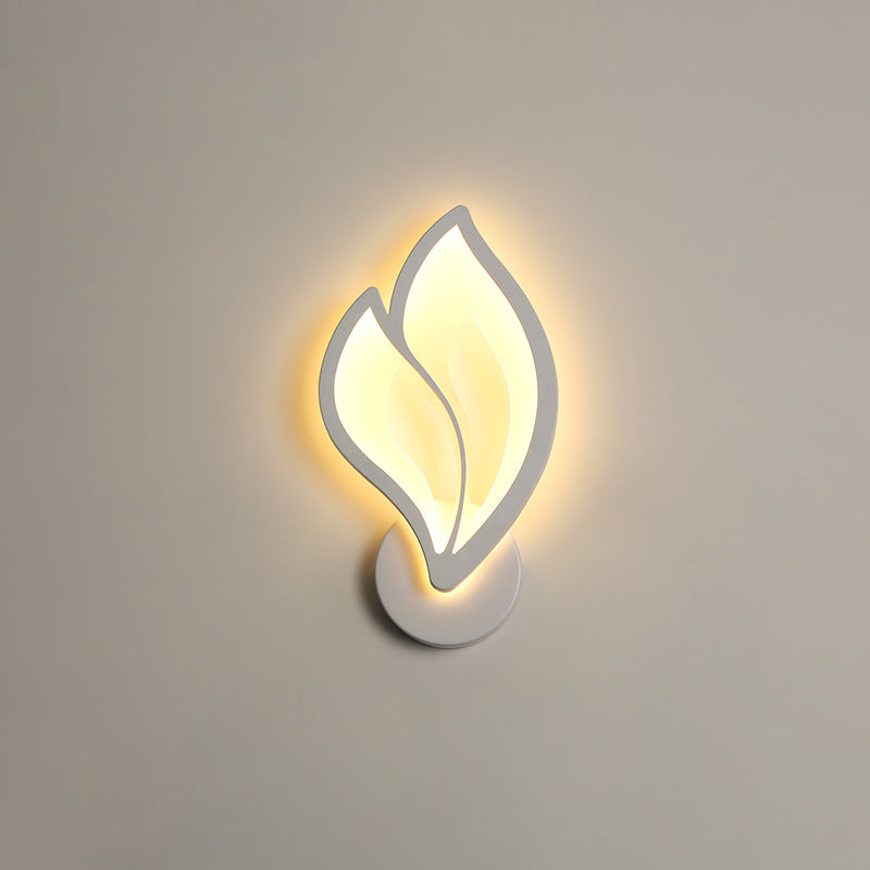 Lámpara de pared LED blanca acrílica en un estilo creativo moderno apliques de pared de hierro forjado para espacios interiores