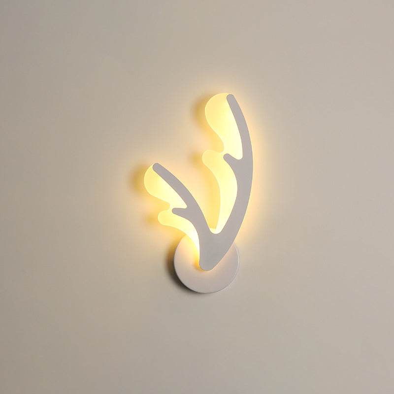 Lámpara de pared LED blanca acrílica en un estilo creativo moderno apliques de pared de hierro forjado para espacios interiores