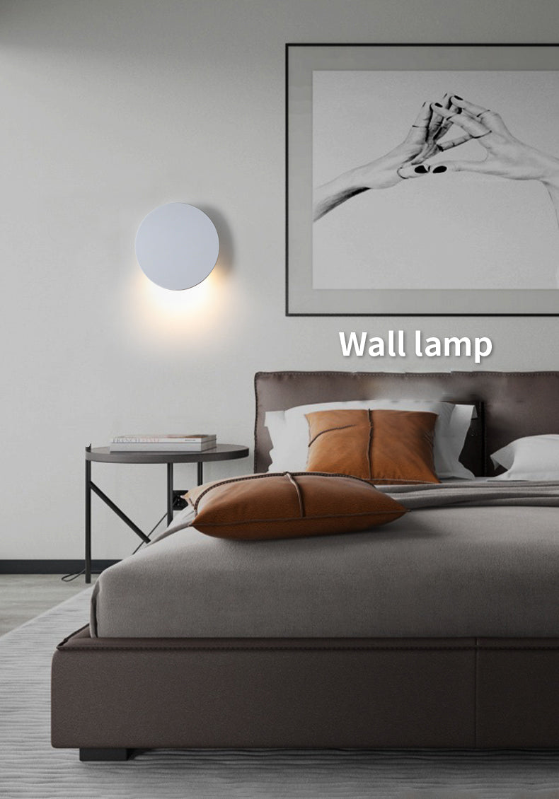 Circular LED Single Wall Lamp in Modern Simplicity Aluminium Wall Light for Interior Spaces