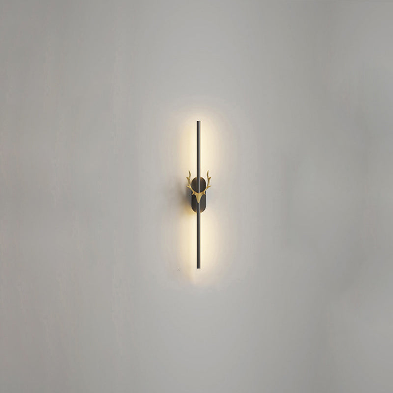 1-licht lineaire schaduwmuur SCONCE Moderne eenvoudige stijl wandverlichting in zwart