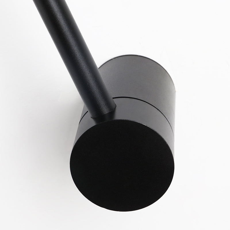 Moderner einfacher Stil Linearer Schatten Wandleuchten Metal 1 Leichte Leuchten im schwarzen Finish