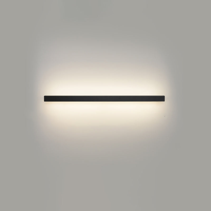 1-licht lineaire schaduwmuur SCONCE Moderne eenvoudige stijl wandverlichting in zwart