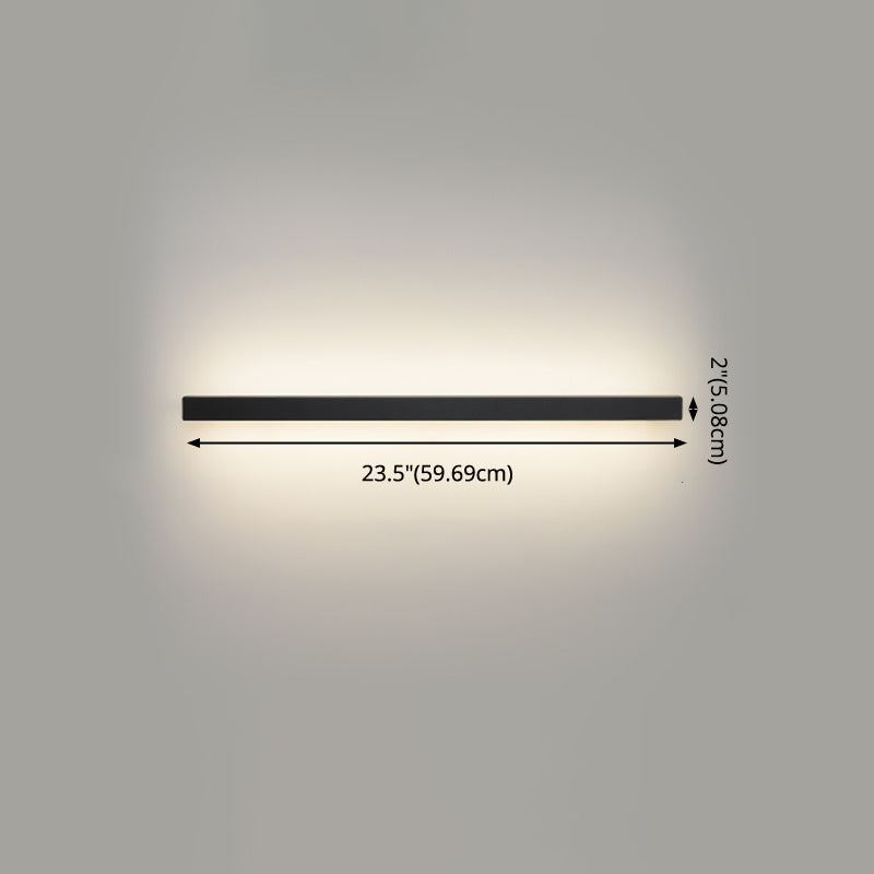 1-licht lineaire schaduwmuur SCONCE Moderne eenvoudige stijl wandverlichting in zwart