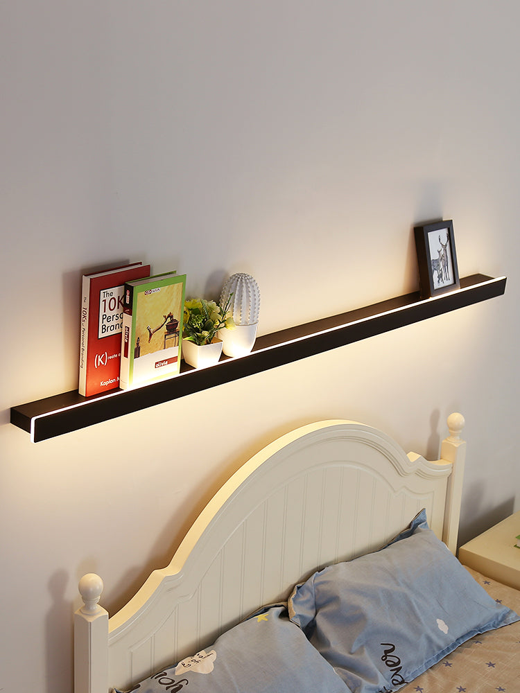 1-licht lineaire schaduwmuur SCONCE Moderne eenvoudige stijl wandverlichting in zwart