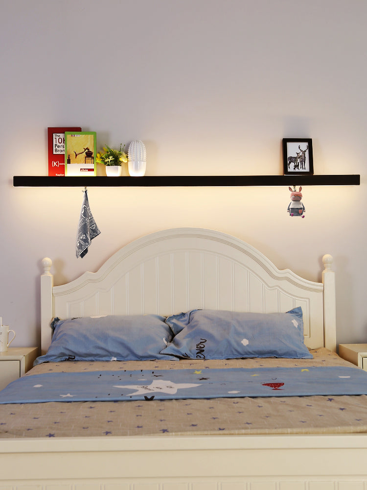 1-licht lineaire schaduwmuur SCONCE Moderne eenvoudige stijl wandverlichting in zwart