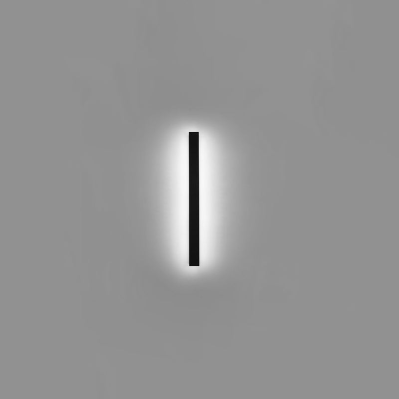 Moderner einfacher Stil Linearer Schatten Wandleuchten Metal 1 Leichte Leuchten im schwarzen Finish