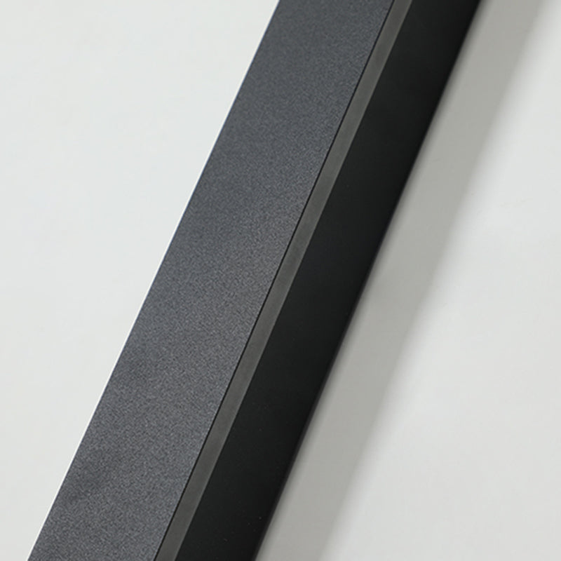 Moderner einfacher Stil Linearer Schatten Wandleuchten Metal 1 Leichte Leuchten im schwarzen Finish