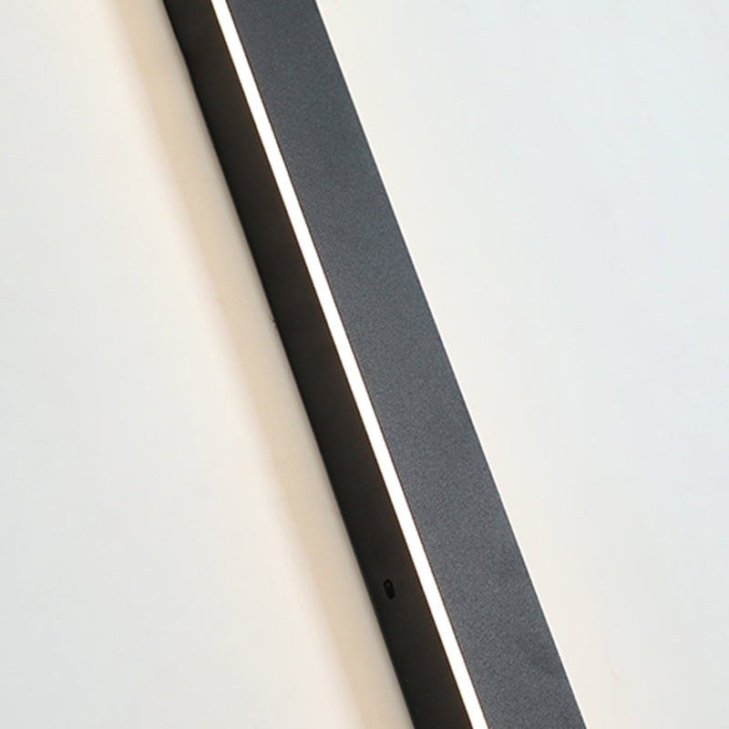 Moderner einfacher Stil Linearer Schatten Wandleuchten Metal 1 Leichte Leuchten im schwarzen Finish