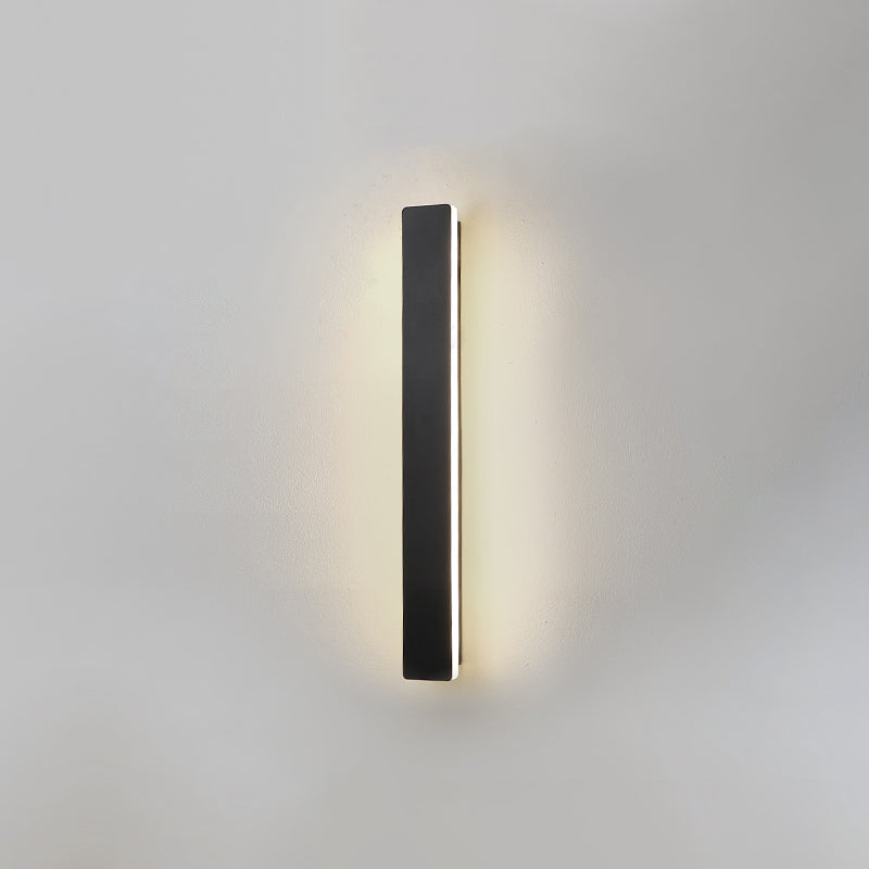 Linear Shade Wall Lighting Modern Simple Style 1 Light Sconce Light in Black Finish