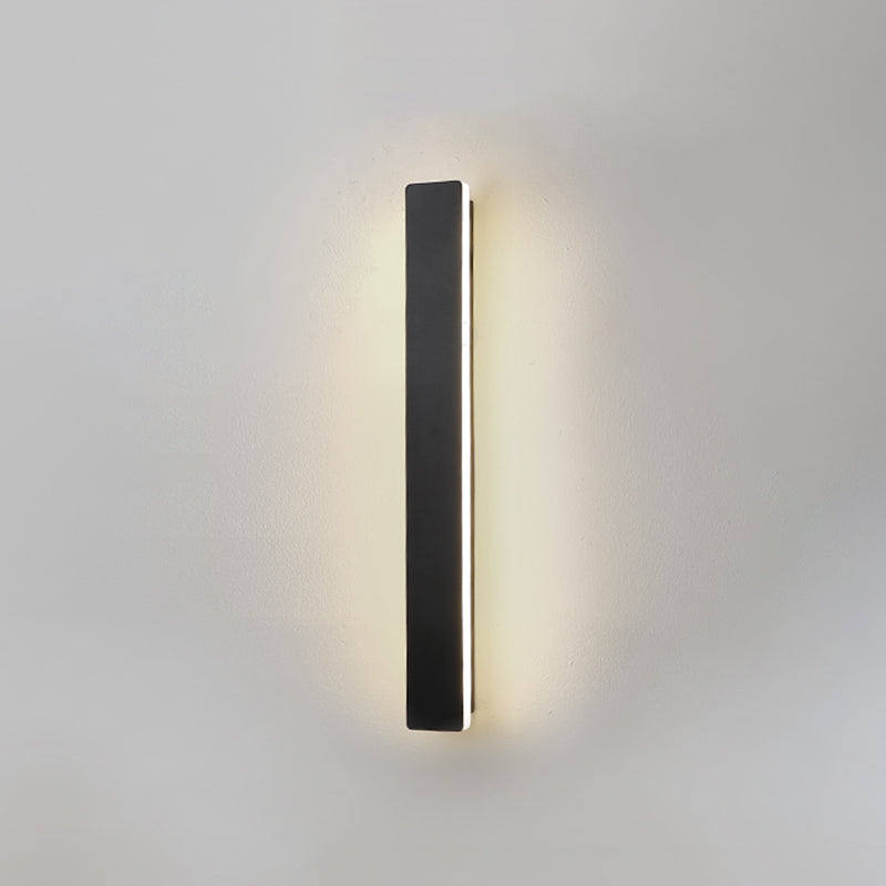 Linear Shade Wall Lighting Modern Simple Style 1 Light Sconce Light in Black Finish