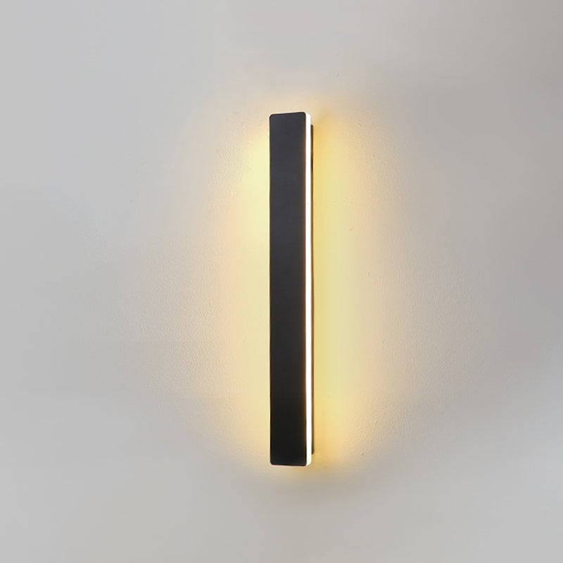 Linear Shade Wall Lighting Modern Simple Style 1 Light Sconce Light in Black Finish