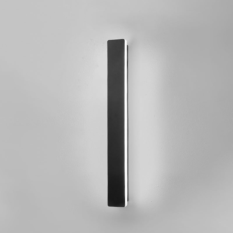 Linear Shade Wall Lighting Modern Simple Style 1 Light Sconce Light in Black Finish