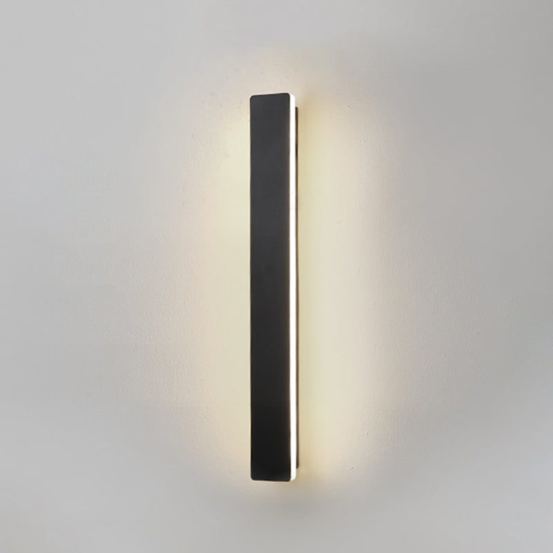 Linear Shade Wall Lighting Modern Simple Style 1 Light Sconce Light in Black Finish