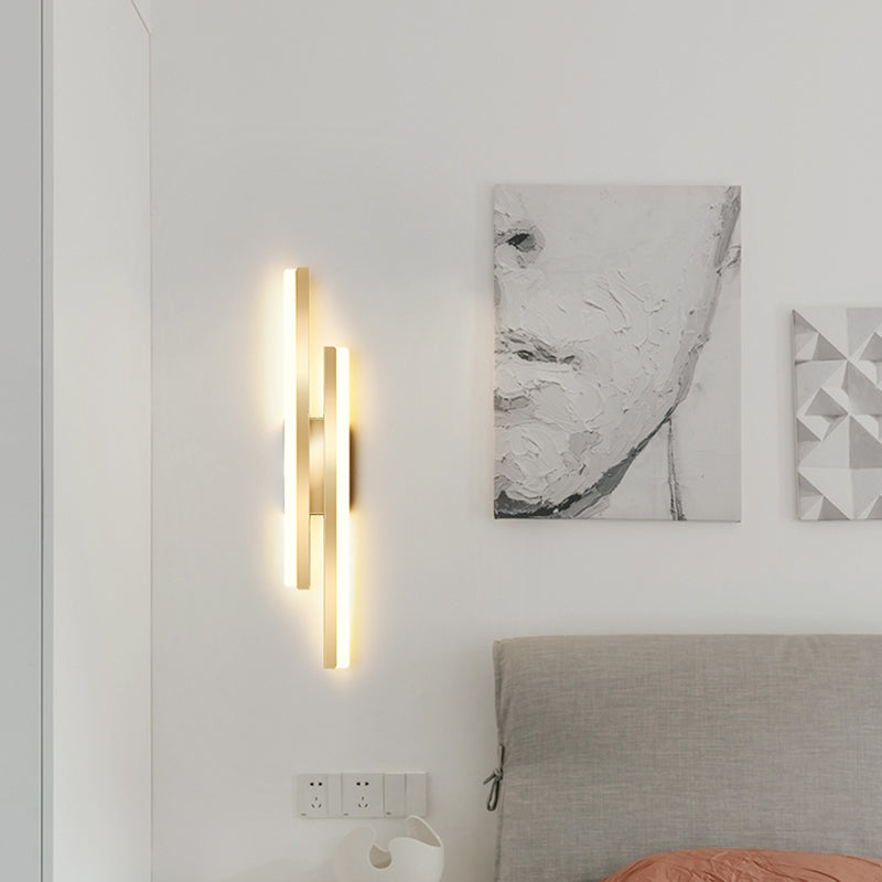 1-LightMulti Linears Shade Wall SCONCE Moderne eenvoudige stijl Wandverlichting in zwart