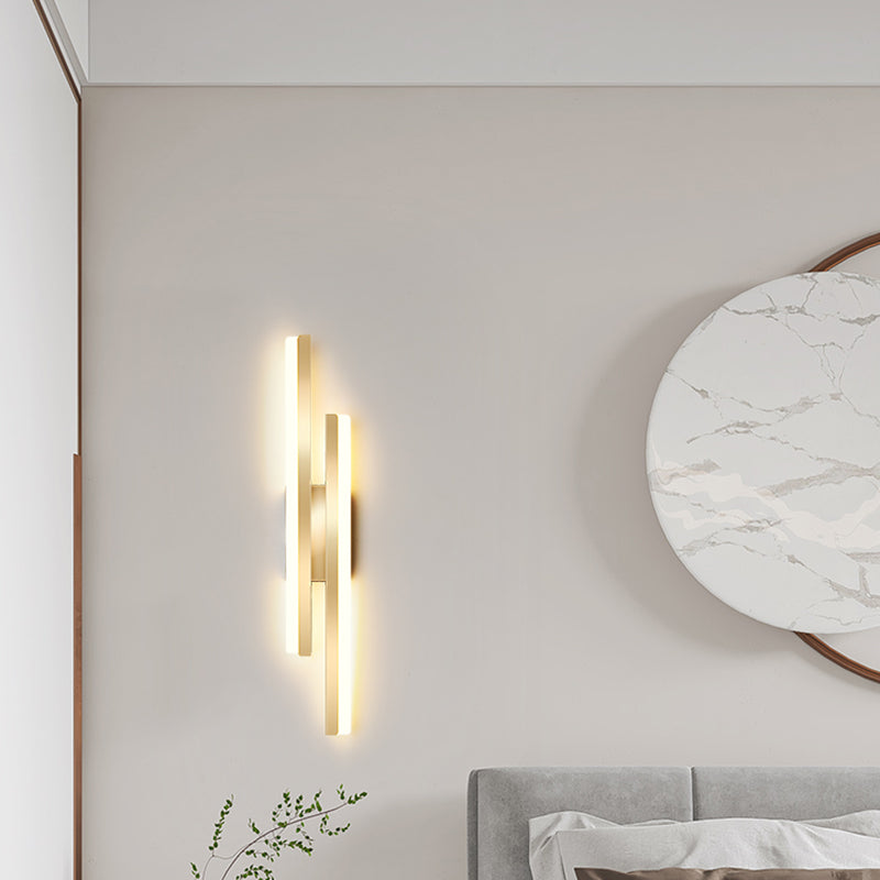 1-LightMulti Linears Shade Wall SCONCE Moderne eenvoudige stijl Wandverlichting in zwart