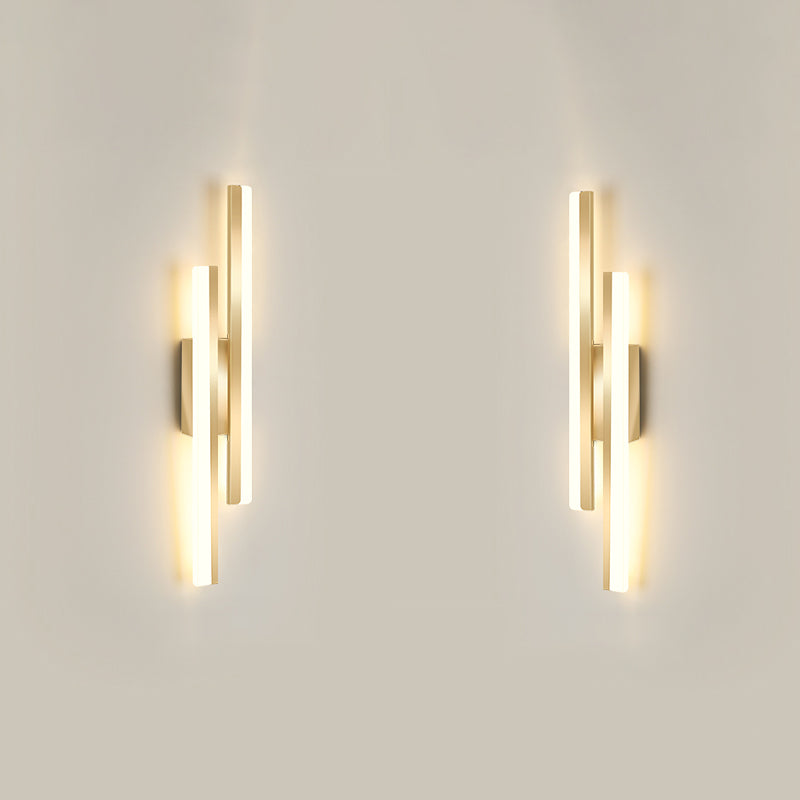 1-LightMulti Linears Shade Wall SCONCE Moderne eenvoudige stijl Wandverlichting in zwart