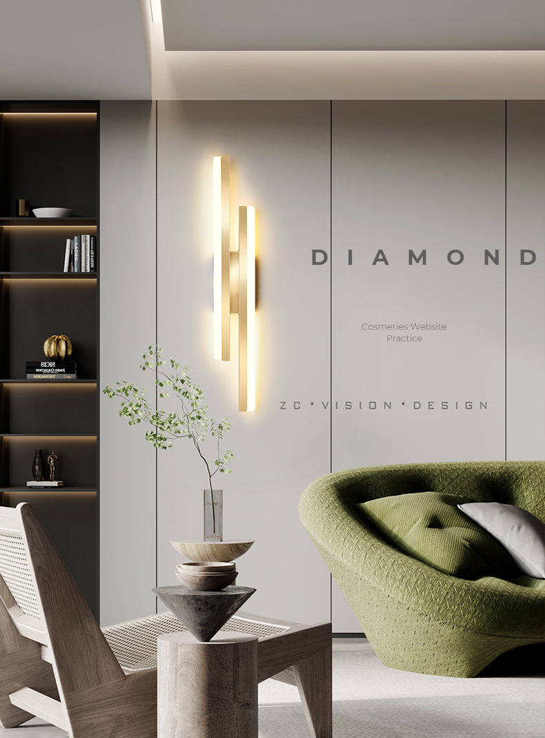 1-LightMulti Linears Shade Wall SCONCE Moderne eenvoudige stijl Wandverlichting in zwart