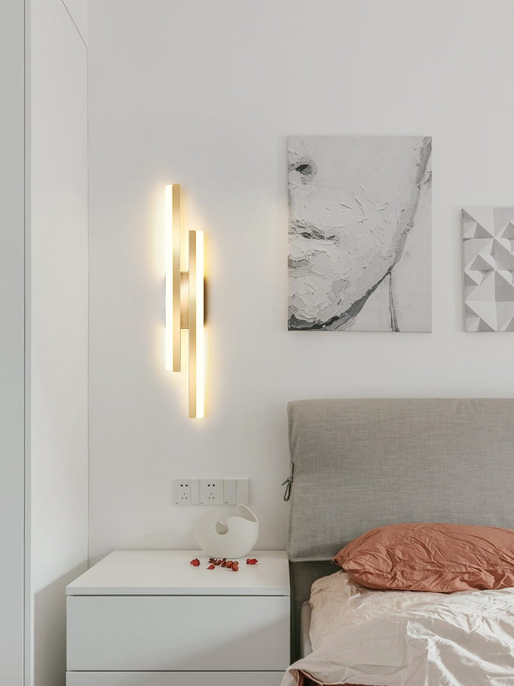 1-LightMulti Linears Shade Wall SCONCE Moderne eenvoudige stijl Wandverlichting in zwart