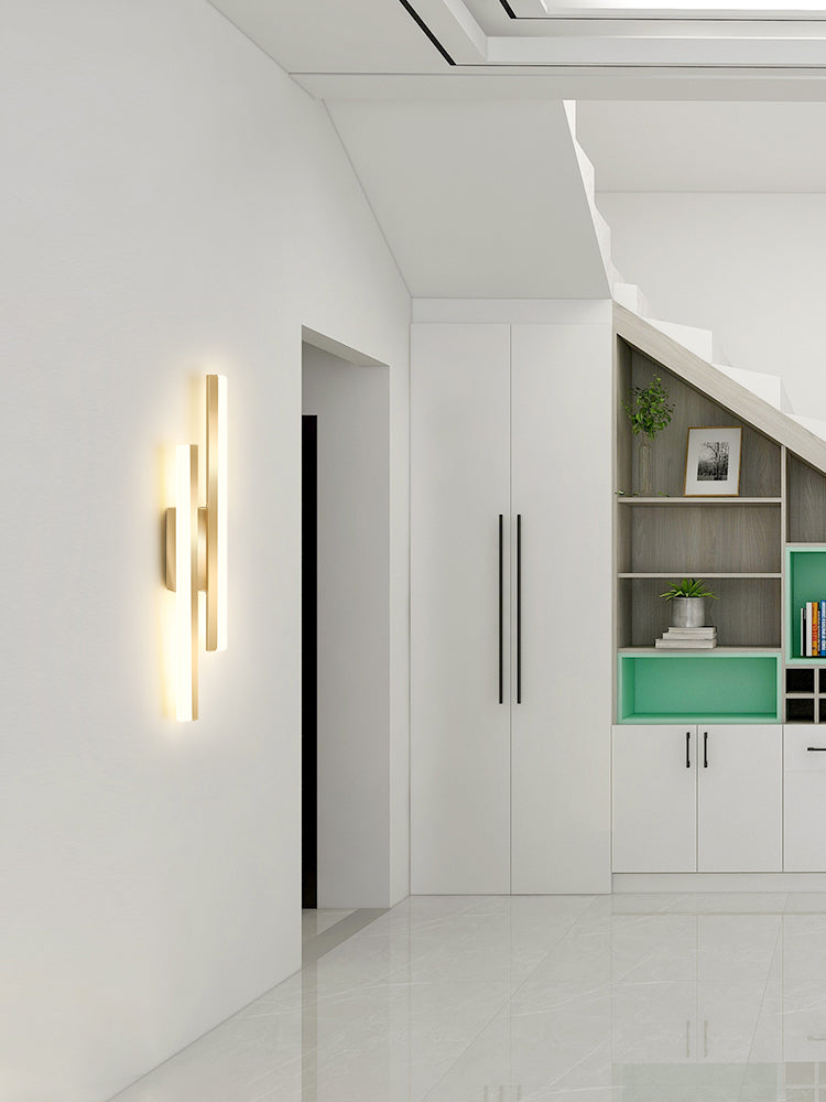 1-LightMulti Linears Shade Wall SCONCE Moderne eenvoudige stijl Wandverlichting in zwart