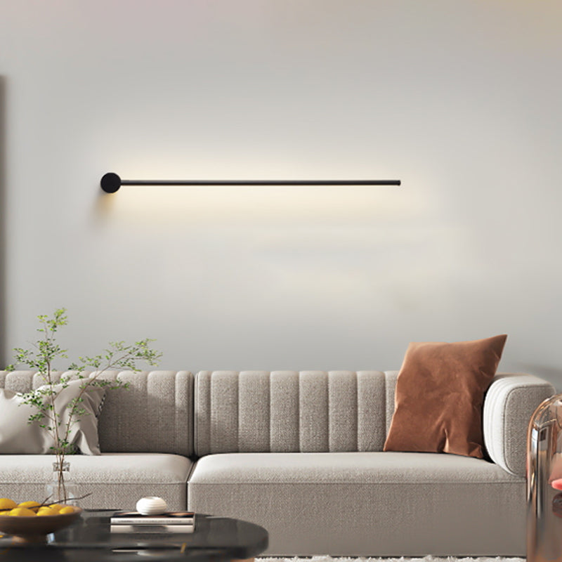 1-licht lineaire schaduwmuur SCONCE Moderne eenvoudige stijl wandverlichting in zwart