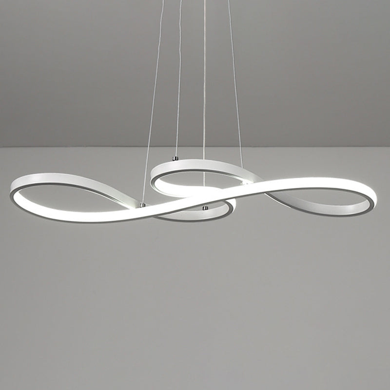 Moderne eenvoud LED hanglamp aluminium lineaire hangende lamp met acryl schaduw