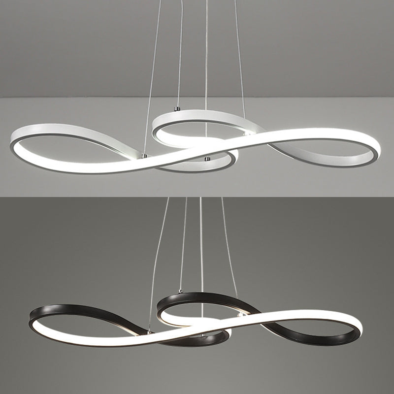 Moderne eenvoud LED hanglamp aluminium lineaire hangende lamp met acryl schaduw