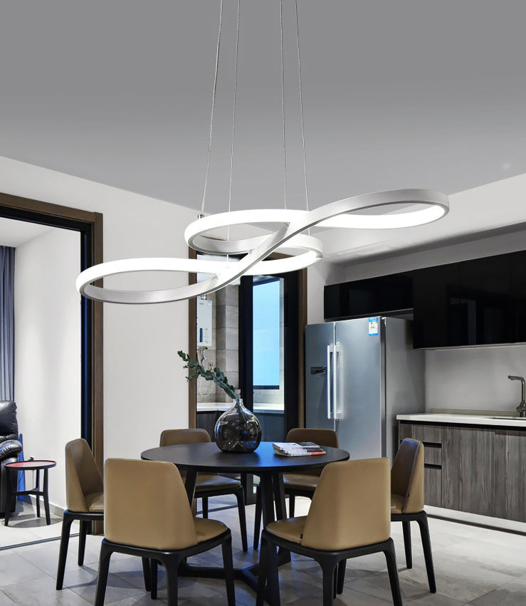 Moderne eenvoud LED hanglamp aluminium lineaire hangende lamp met acryl schaduw