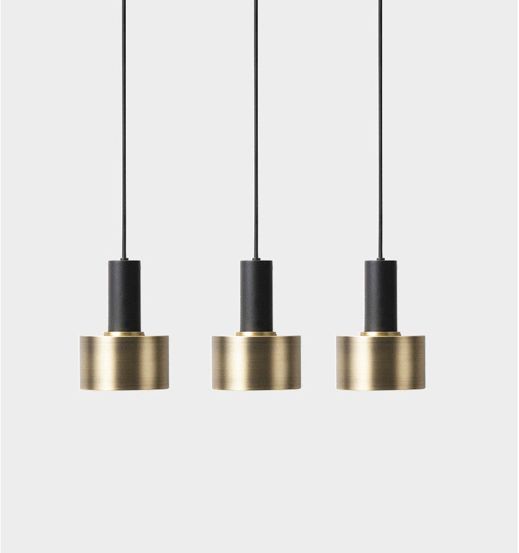Lampe suspendue noire à 3 légers dans un pendentif en métal de style luxe moderne Lumière en métal pour salle à manger