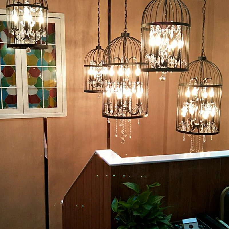 Chandelier Pendant Light Industrial Style Metal Bird Cage Pendant Lighting Fixture
