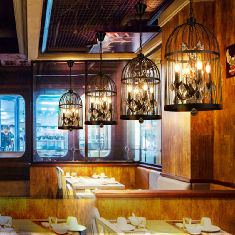 Luminaire de lustre en forme de cage