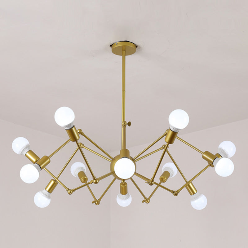 Luminaire en métal lustre lux de style loft araignées de vêtements de vêtements de plafond