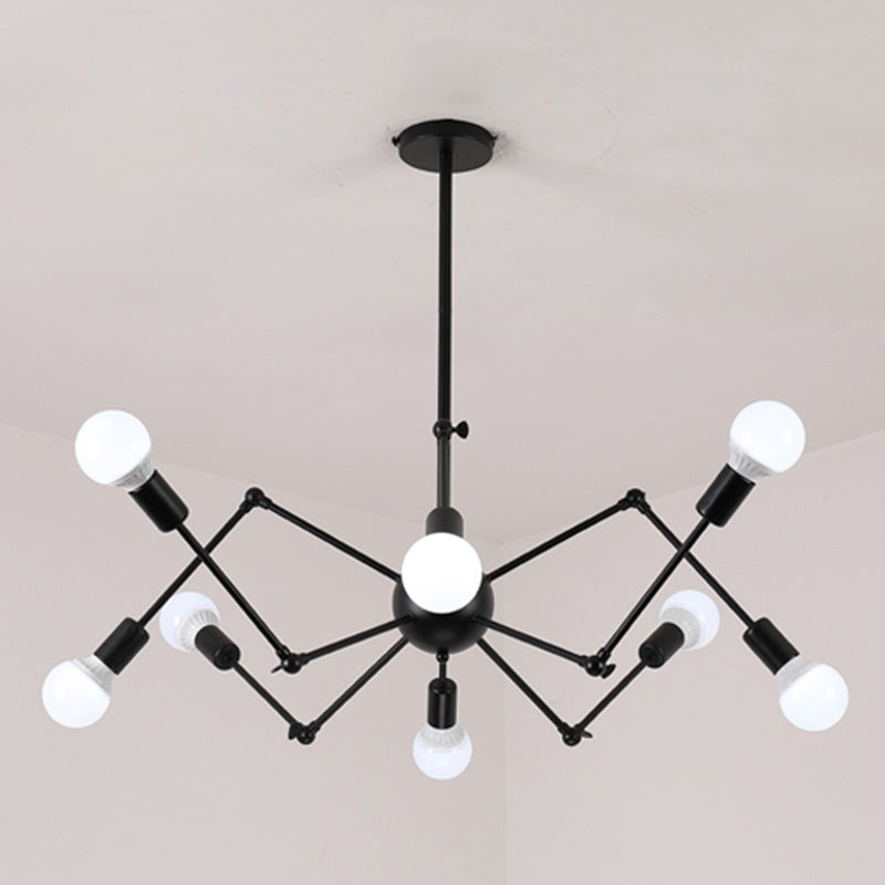 Luminaire en métal lustre lux de style loft araignées de vêtements de vêtements de plafond