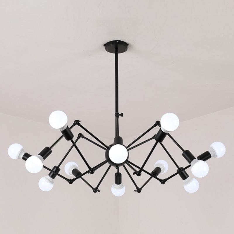 Luminaire en métal lustre lux de style loft araignées de vêtements de vêtements de plafond