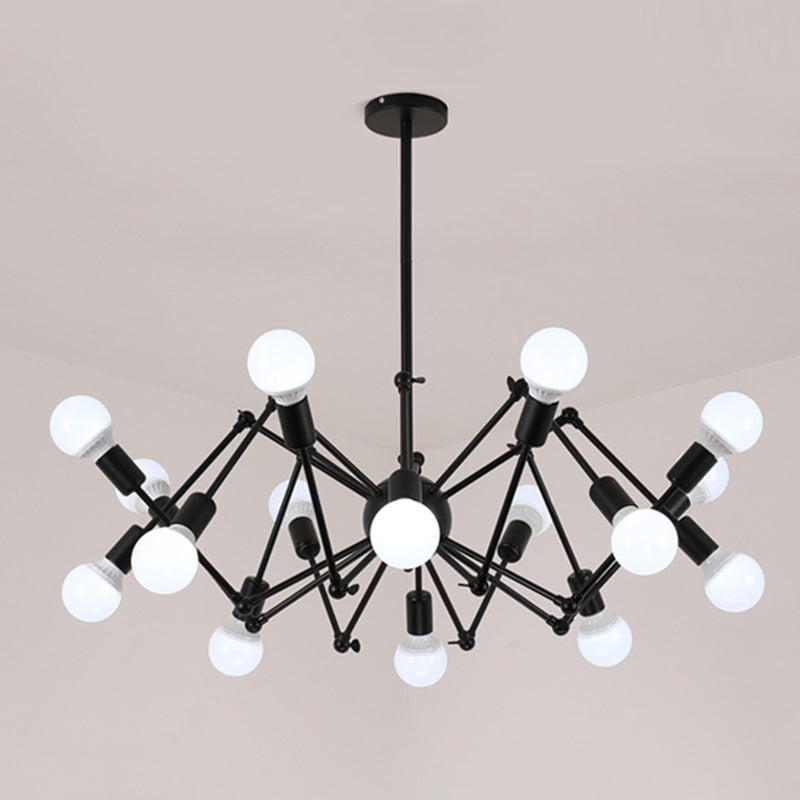 Luminaire en métal lustre lux de style loft araignées de vêtements de vêtements de plafond