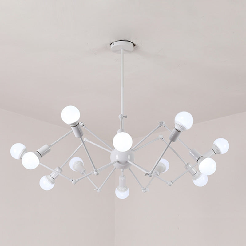 Luminaire en métal lustre lux de style loft araignées de vêtements de vêtements de plafond