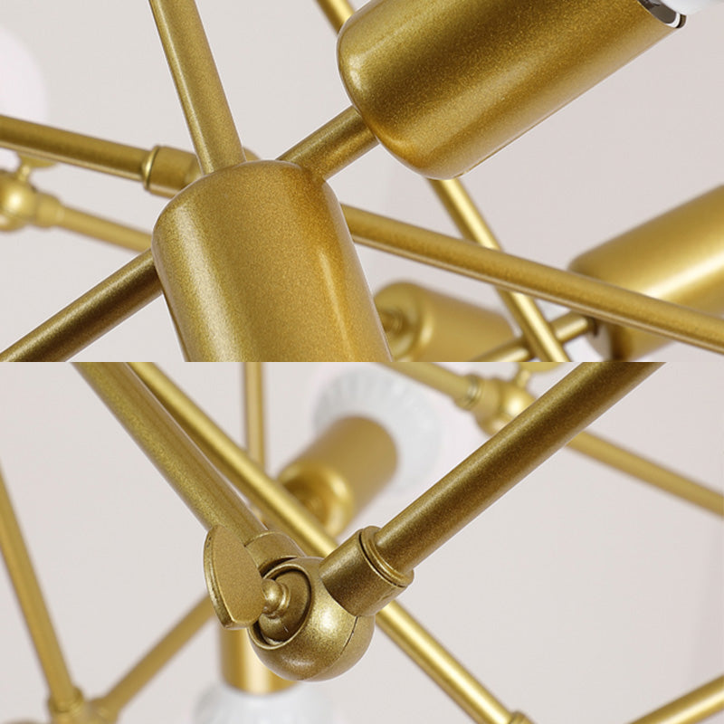 Luminaire en métal lustre lux de style loft araignées de vêtements de vêtements de plafond