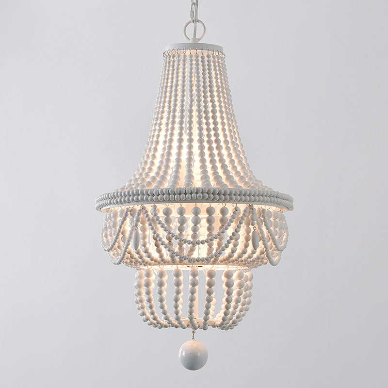 Korbförmige hölzerne Anhänger Kronleuchter Landstil Deckenhängung Lampe