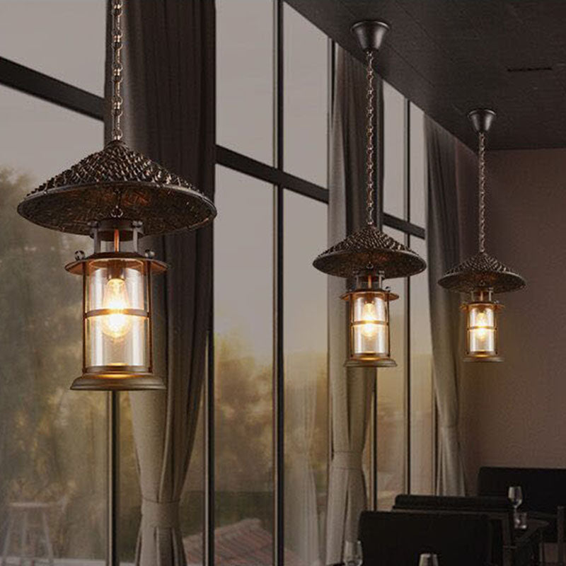 Industriële stijl gearceerde hanglampverlichting armatuur metaalhangend hanglamp in zwart