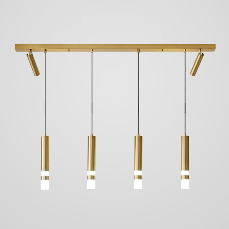 Zylinder Esszimmer Island Leuchte Metall LED Nordic Island Deckenleuchte in Gold