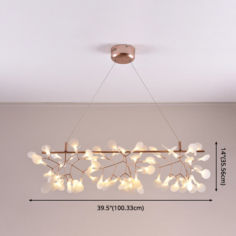 Branching Island Chandelier Modern Designer Acrylic Pendant Lighting for Restaurant