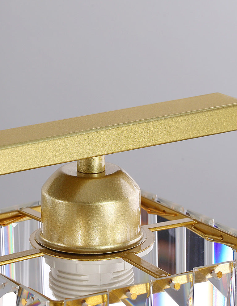 Squares oro Isola illuminazione Isola Stile Minimalista Crystal Island Pendant Light