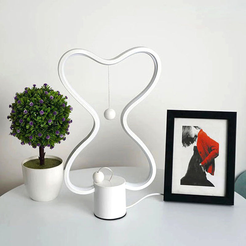 Magnetic Curved Night Stand Light Simple Metal Bedroom LED Table Light