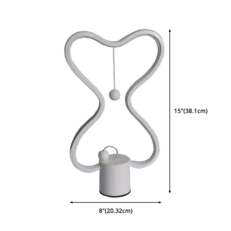 Magnetic Curved Night Stand Light Simple Metal Bedroom LED Table Light